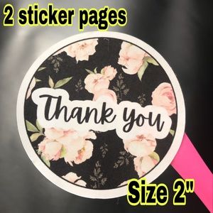 2 thank you sticker pages size 2”